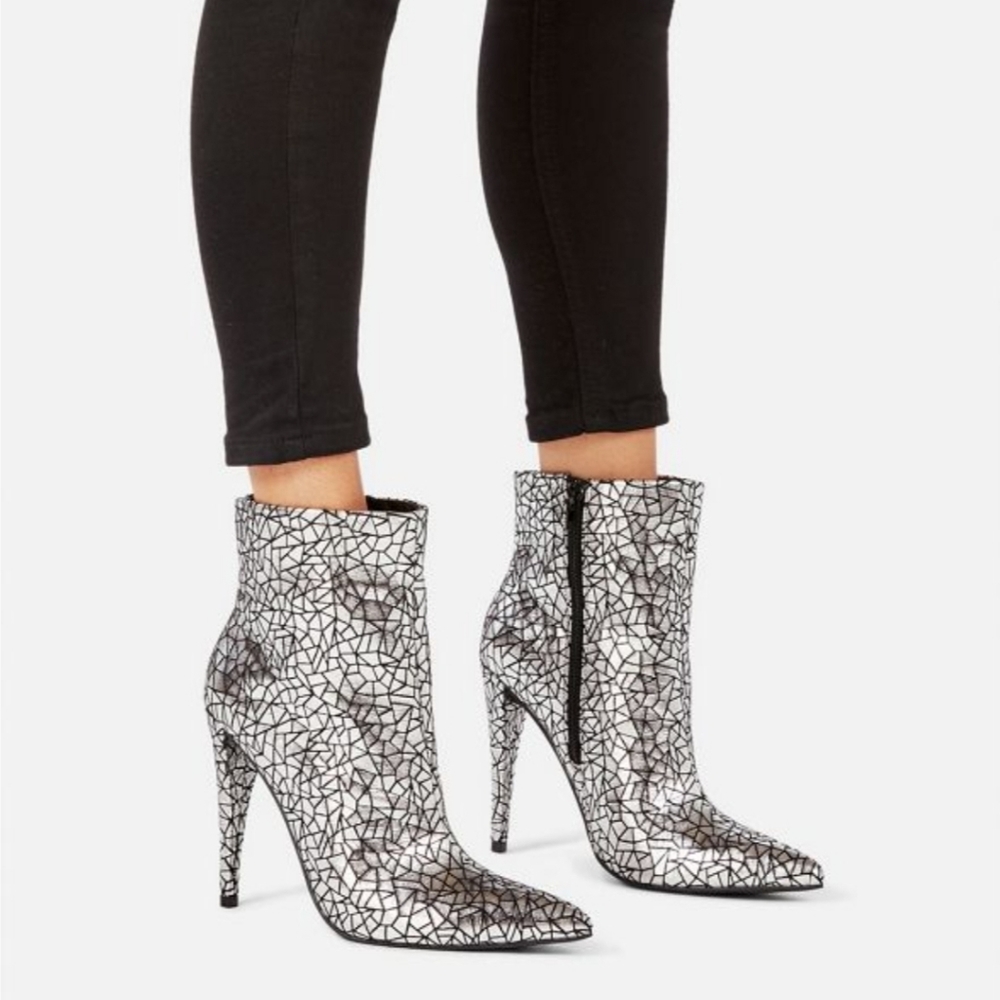 Ames Patterned High-Heeled Ankle Boot - image 6